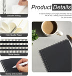 miikoul 100 Packs A5 Spiral Notebooks, Black Ruled Notebooks Bulk, 8.3"×5.5", 60 Sheets/120 Pages, Hardcover Lined Journal Notepad Travel Notebooks for Office and Back to School Supplies