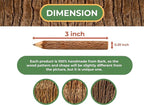 BSIRI Black 3 Inch Wood of 12 in Pack Tree Bark Pencil Favors in Wooden Rustic Twig Pencils Unique Camping Gifts Decorations Party Supplies Novelty Gifts Natural Kid