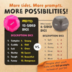 Art Dice – 12-Sided Wooden Dice with 120 Prompts to Help You Decide What to Draw or Paint – Creative Playbook with Games and Activities – Fun, Inspiring Gift for Artists of All Levels