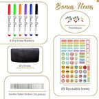 Large Dry Erase Wall Calendar - 36" x 52" Undated 4-Month Calendar for Home, Office, School - Reusable Jumbo Laminated Task Organizer