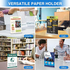 20 Pack Acrylic Sign Holder 4 x 6 Clear Display Table Signs Stand, Double Sided T Shape Flyer Holder Plastic for Picture Paper Frame Holder Home Office Menu Retail Show Fair