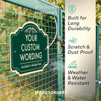 Custom Decorative Outdoor Metal Sign - Personalized Aluminum Design - 36x24 Forest Green