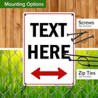 Custom Arrow,Custom Directional Sign, Two Way Arrow,10x14 Inches, Rust Free .040 Aluminum, Fade Resistant, Made in USA by My Sign Center