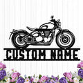 Custom Motorcycle Metal Sign Personalized Biker Name Sign Motorcycle Wall Art Motorbike Signs Garage/Man Cave Decor Gift for Bikers Men Husband
