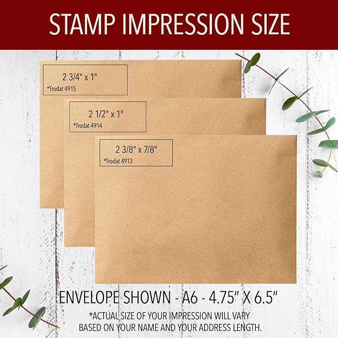 The Duncans Personalized Address Stamp | Envelope Return Address Stamps for Couples and Families | Custom Gift (1, Wood Handle)