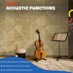EVENRISING Large Acoustic Panels 6 Pack,Soundproof Wall Panels 23.6 x 23.6 Inches,Decorative Sound Panels,Self-Adhesive Acoustic Wall Panels for Home Studio Office, Harmony Geometric