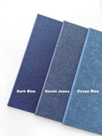 DECORITA Blue Felt Bulletin Board 47"x35" | Large Cork Bulletin Board Alternative for Office, Home & Classroom | Felt Wall Tiles (12-Pack) | Blue Classroom Decor Office Supplies | Dark Blue