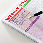 Weekly Planner Notepad, Weekly To Do List Notepad, Tear Off Undated Weekly Planner Pad, 11.5" x 8", Premium Thick Paper with Cardboard Back Support, Desk Planner for Office & Home, Vivid Color Design.