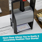 MaxMark Heavy Duty Self Inking Date Stamp with Phrase Mailed - Black Ink