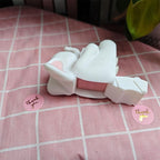 RhyNSky Elephant Stamp Roll Dispenser - Postage Stamp Holder for Roll of 100 Stamps, Stamps NOT Included, 1.18" Core, White, C02