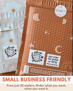 Bubble Mailers 8.5 x 12 Inch- 100 pack Biodegradable Shipping Bags for Clothes - Impack Self-Seal Protective Thick Mailing Envelope for Accessories & Clothing - Celestial Tan
