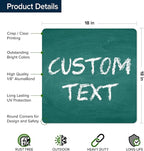 Custom Sign, Custom Street Sign, 11 Font Colors, 13 Font Styles, 4 Hole Options, 22 Sizes, 18x18 Inches, Rust Free DiBound, Fade Resistant, Made in USA by My Sign Center (Chalkboard Green)