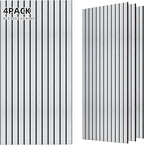 TO-TH Wood-Look Acoustic Panel, 4 Pack 47.2” x 23.6” Soundproof Wall Panels, Decorative Sound Absorbers Large Acoustic Panels for Home, Office, Basement, White Oak