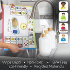 Speech Therapy Placemats for Autism & Non-Verbal Kids (6 Pack) – Visual Communication Boards, ABA Therapy Tools, Toddler Speech Delay Aids – Smarty Mats Waterproof Wipe-Clean Mealtime Mats