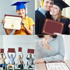 HAUTOCO 90 Packs Certificate Holders, Burgundy Diploma Holders, Document Award Covers Certificate Folders with Gold Foil Border for 8.5x11 Letter Size