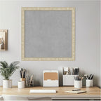 Amanti Art Silver Framed Magnetic Board 22x22 Medium Vision Board for use with Magnets, 100% Metal Sheet to Display Items as Office Decor or for Home Organization in mudroom, Kitchen or Kids Room