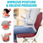 FORTEM Seat Cushion, Office Chair Cushion, Lumbar Support Pillow for Office Chair, Memory Foam Sciatica Coccyx Tailbone Pressure Pain Relief, Car Sitting Pad, Washable Non Slip, XL