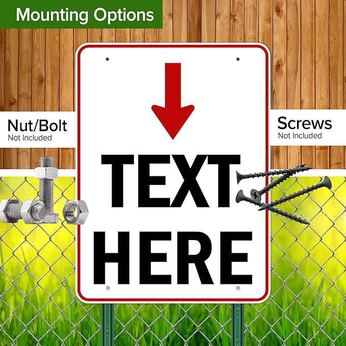 Custom Arrow,Custom Directional Sign, Arrow Down Sign, 36x48 Inches, Rust Free DiBound, Fade Resistant, Made in USA by My Sign Center