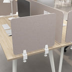 Bush Business Furniture 22W Desktop Privacy Screen in Warm Beige, Desk Mounted Office Partition with Acoustic Sound Dampening Panel