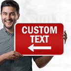 Custom Arrow,Custom Directional Sign, Left Arrow,12x18 Inches, 3M EGP Reflective, Rust Free .063 Aluminum, Fade Resistant, Made in USA by My Sign Center