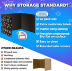 22-Pack Desk Dividers for Students - Star, Durable & Waterproof Plastic Study Carrel Divider, Classroom Folders Teacher Supplies, Easy-to-Clean Plastic Privacy Shield Folder Boards for Student Desks