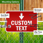 Custom Arrow,Custom Directional Sign, Down Arrow,12x18 Inches, 3M EGP Reflective, Rust Free .063 Aluminum, Fade Resistant, Made in USA by My Sign Center
