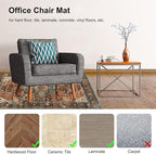 Anidaroel 36"x48" Chair Mat for Hardwood Floor/Tile Floor, Desk Chair Mat for Hard Floors, Under Desk Rug Protector for Rolling Chair, Computer Gaming Chair Mats, Low Pile Carpet Floor Mat