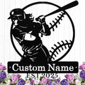 Personalized Softball Metal Sign Custom Player Name Sign Girls Room Decor Softball Lover Present Sports Wall Art Decor Gift for Girls, Team, Mother, Daughter