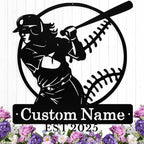 Personalized Softball Metal Sign Custom Player Name Sign Girls Room Decor Softball Lover Present Sports Wall Art Decor Gift for Girls, Team, Mother, Daughter