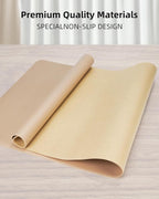 Leather Desk Protector, Large Mouse Pad & Waterproof PU Leather Blotter Mat - Non-Slip Desk Cover for Office and Home (Apricot, 36" x 17")