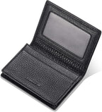 Leather Business Card Case Holder for Men & Women, Italian Calfskin