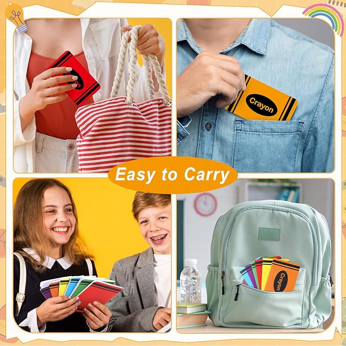 24 Pack Mini Crayon Notebooks Back to School Bulk Favor Crayons Pattern Small Journals Pocket Notepad Cute Notebook for Students Teacher Appreciation Gift First Day of School Classroom Prize 5x3 Inch