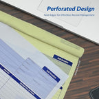 Harfesto Job Work Order Forms, Large Size Contractor Invoice Book 8-1/2" x 11-7/16", Invoice Receipt Book for Small Business, 2-Part Carbonless Forms, 200 Sets (4 Books)
