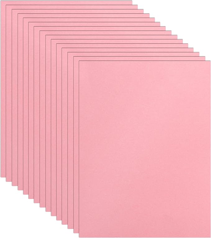 Guakicae 40 Sheets Candy Pink Cardstock 8.5 x 11 Scrapbooking Paper, 75lb Heavyweight Certificate Paper Card Stock for Wedding Invitations, School Crafting, Memus, Making Cards, Birthday Decorations