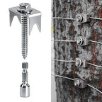 Sumloty 200-Pack 304 Stainless Steel Fence Staples, 1.6 Inch Reusable Fence Screw Nails for Wire Mesh and Woven Fencing, Easy Install with Power Drill