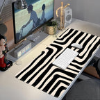 iCasso Gaming Mouse Pad (35.4x15.7 in), Large Stable Rubber Base Mousepad with Stitched Edges, Keyboard Mouse Mat for Work, Game, Office, Home - Curve