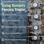 Sumloty 50-Pack 304 Stainless Steel Fence Staples, 1.6 Inch Reusable Fence Screw Nails for Wire Mesh and Woven Fencing, Easy Install with Power Drill