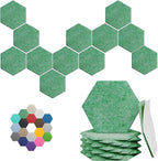 Hexagonal Acoustic Panels-12 Pack High-Density Sound Absorbing Panels 12"X10"X0.4" for Enhanced Noise Reduction, DIY Design, Idea for Studios, Offices, and Home Theaters(Forest Green)