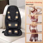 comrelax Back Massager for Chair with 8 Motors, Massage Chair Pad, Seat Massager with Lumbar Support,Heating Pad for Home/Office/Wife/Husband/Christmas