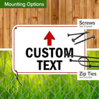 Custom Arrow,Custom Directional Sign, Up Arrow,12x18 Inches, 55 mil thick HDPE (high density polyethylene) Made in USA by My Sign Center