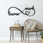 Personalized Valentines Metal Wall Sign, Custom Infinity Heart Love Couple Name Sign, Valentine's Wedding Gifts for Couples, Metal Engagement Sign, Home DecoratioN, Gift for Anniversary