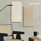Olanglab Fiberglass Acoustic Wall Panels 4 Pack, 11.8'' x 23.6'' Sound Panels, Fabric Wrapped Sound Proof Panels for Walls (Khaki)