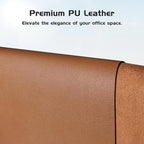 Aothia Leather Desk Pad Protector, Office Desk Mat, Large Mouse Pad, Laptop Desk Pad, Non-Slip PU Leather Desk Blotter, Waterproof Desk Writing Pad for Office and Home (Brown, 47" x 24")