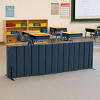 Versare VersiPanel Acoustical Partition Wall - Sound Panel Classroom Office Room Divider, Flexible Arrangement, Easy Roll-up Storage (Black, 8' Wide x 30" Tall)