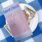 4 Pack Pink Guest Checks Books for Servers, Server Note Pads, Waiter Checkbook, Waitress Notepad for Restaurants Supplies, Order Pad Paper Checks 50 Sheets/Pack, 200 Total Tickets