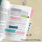 ELII 500 PCS Book Tabs 2 Inch Sticky Index Tabs, Colored Page Markers Repositionable Tags Reading Tabs Self Adhesive Tape Flags for Books, Binders, Notebook and File Folders