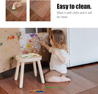 Kuyal Clear Chair Mat, Hard Floor Use, 48" x 32" Transparent Office Home Floor Protector mat Chairmats (48" x 32" Rectangle)