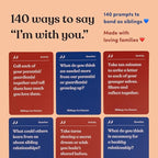 Siblings are Human | 140 Conversation Cards to Help Deepen Sibling Relationships | Card Game for Bonding & Communication | Therapy for Adults
