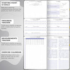 Clever Fox Fitness & Food Journal PRO – Daily Workout & Meal Planner for Women & Men – Exercise & Weight Loss Diary Notebook, 7.3x10.4” (Black)