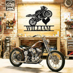 Custom Motorcycle Metal Signs Personalized Dirt Biker Name Sign Custom Garage Decor Motorbikes Wall Art Decor Motorcycle Sign Men Room Decorate Gifts for Men Husband Rider